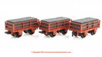 GR322 Peco FR 2 Ton Slate Wagon Triple Pack - Red